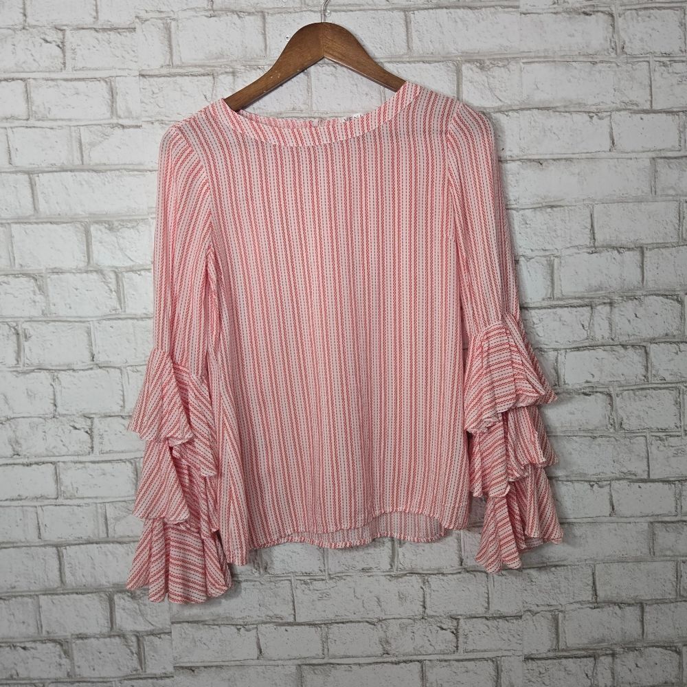 VENUS red/white printed top